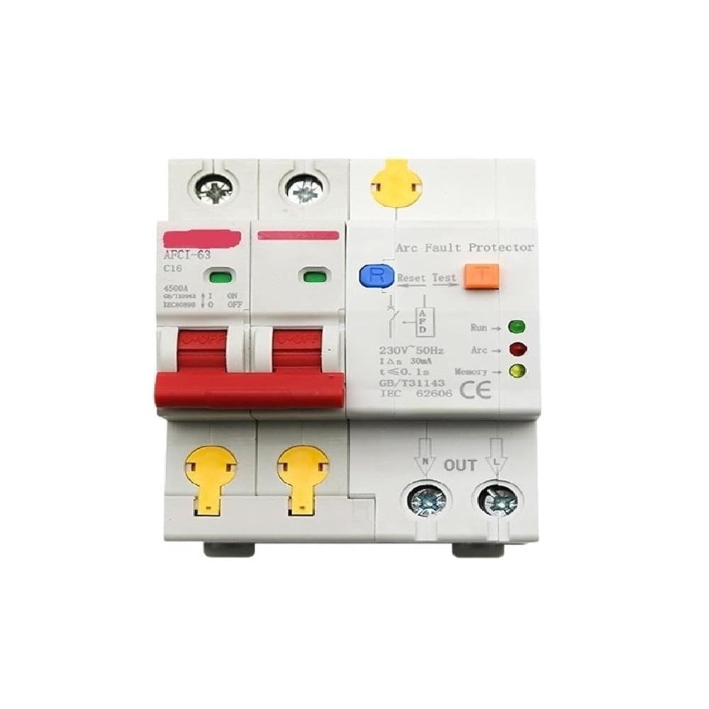 1 Uds 220V 2P AFDD AFCI Protector De Fallas De Arco Detector Disyuntor Interrupción Sobrecarga Fuga Cortocircuito Protección De Voltaje Componentes electricos