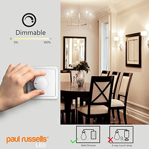 paul russells LED Candle, Dimmable Edison Screw Light, 5.5W 470 LM E27 C37 LED Bulbs, 40w Equivalent - Image 4