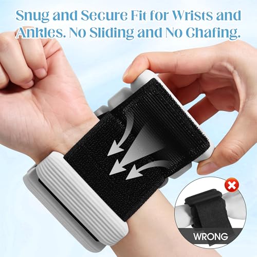 Image of Wrist Weights, 2Pack Adjustable Ankle Weights for Women /Men, Silicone Weighted Bangles for Yoga, Pilates, Running & Walking, Arm & Leg Weights, 2lb