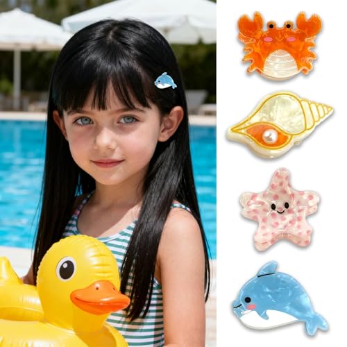 8 pinzas marinas pequeñas para cabello miniatura 3