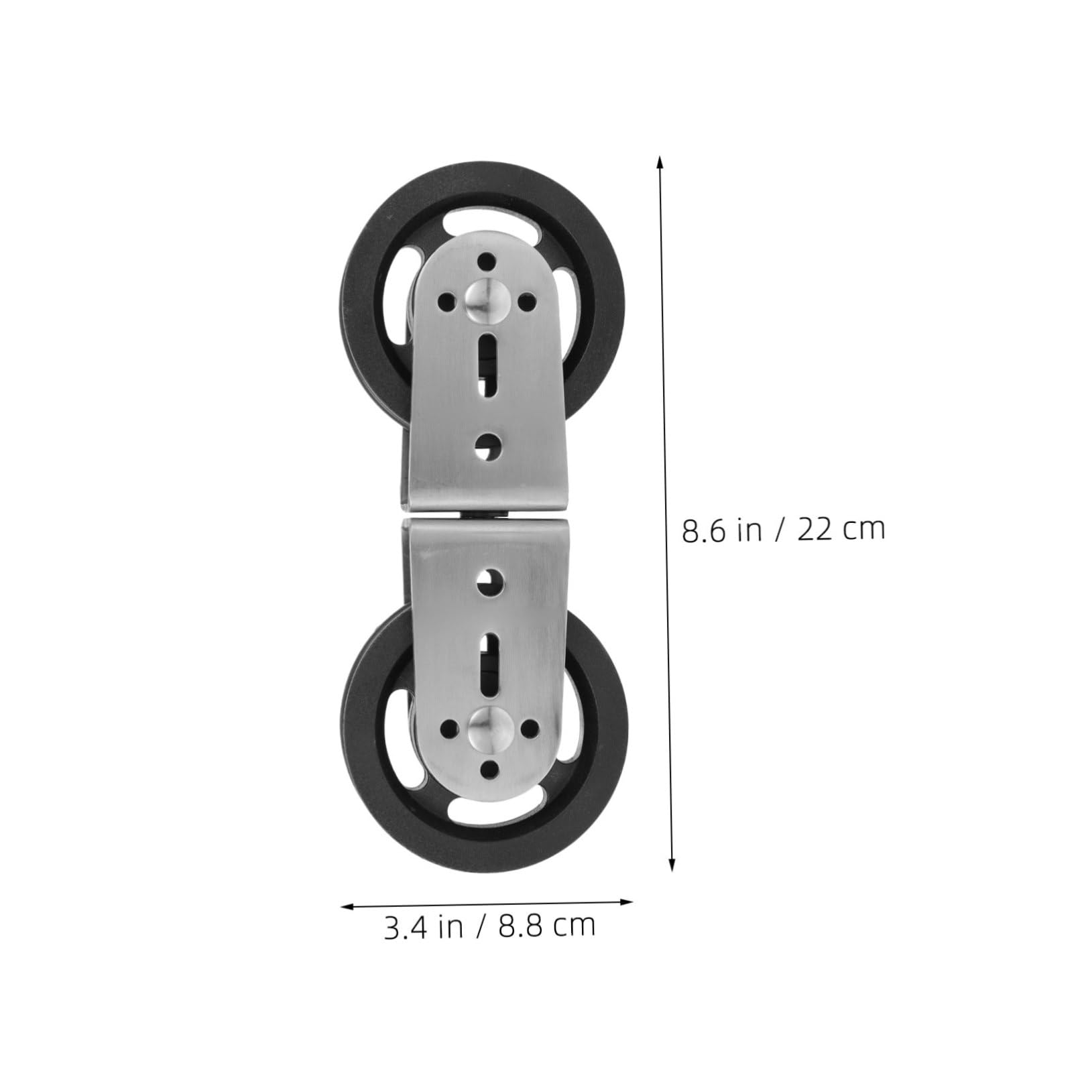 ibasenice 2 Stück Doppelrollen Seilzug Fitnessgerät Zubehör mit Drehbarem 8-Form Design aus Edelstahl und Kunststoff Stabile Umlenkrolle für Kraftsport in Garage