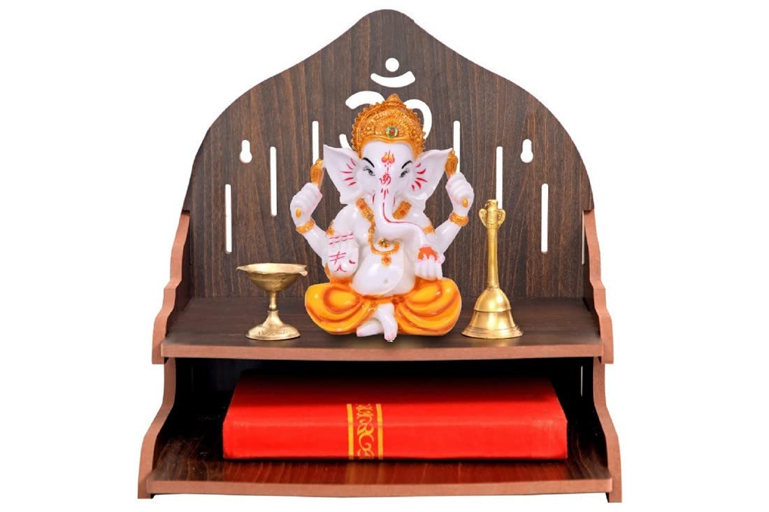 Cutout DesignCreation Wooden Temple for Pooja Room Y1-DD-Tempal 24x27x27 Gun