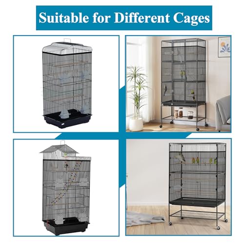 Asocea Large Bird Cage Seed Cather,Bird Cage Cover Adjustable Soft Airy Skirt Guard Birdcage Nylon Mesh Net For Parrot Parakeet Macaw African Round Square Cages Cover thumb #4