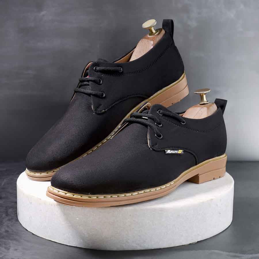 Image of WUGATTI Men's Suede Leather Lace-Up Casual Shoes Oxfords Walking, Office Comfortable and Classy Sneakers with Extra Comfort