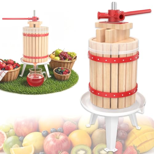 Produktfoto von ACXIN 6L Obstpresse Weinpresse, Fruchtpresse Maischepresse mit Handkurbel
