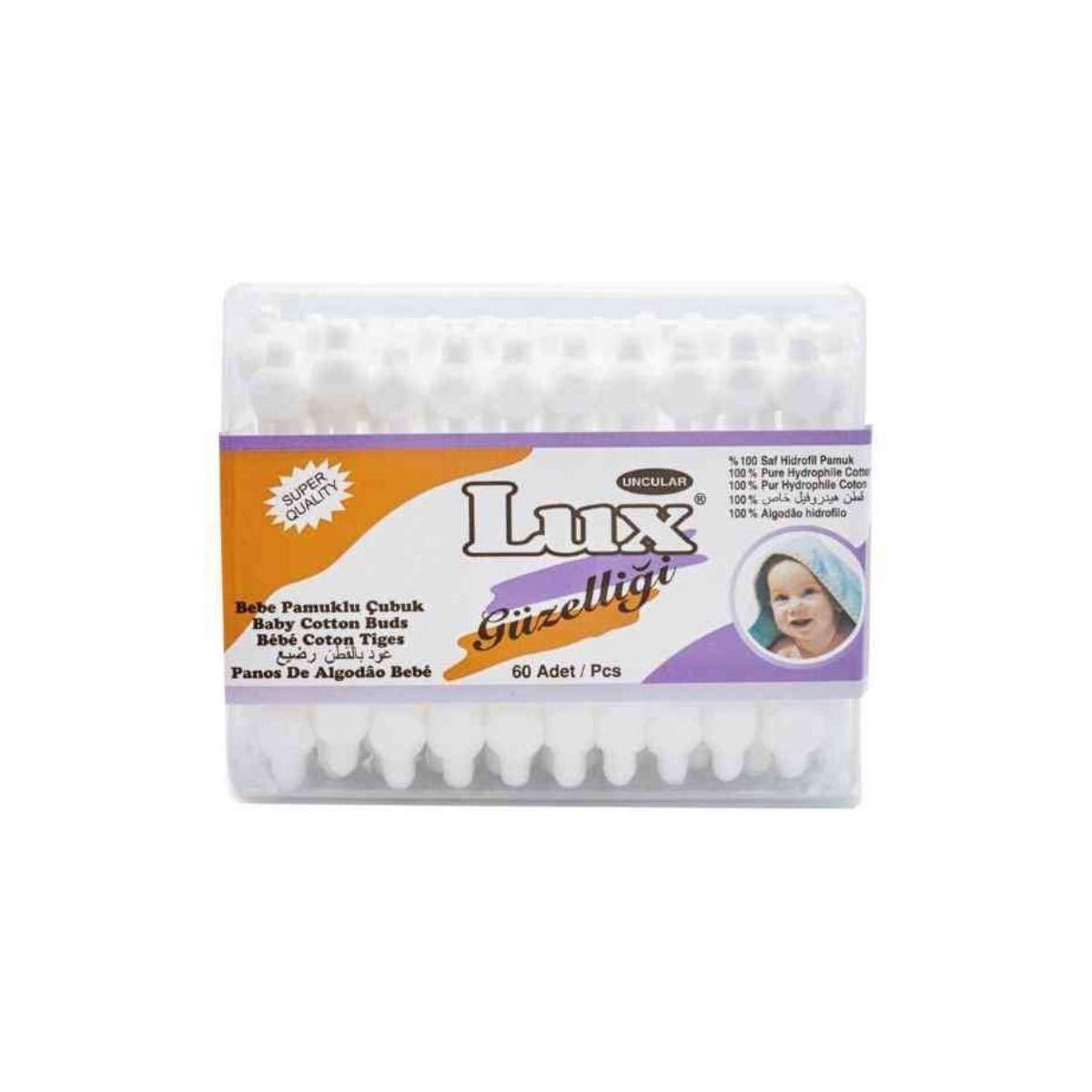 Lux Pamuklu 60 Adet Bebek Kulak Çubuğu