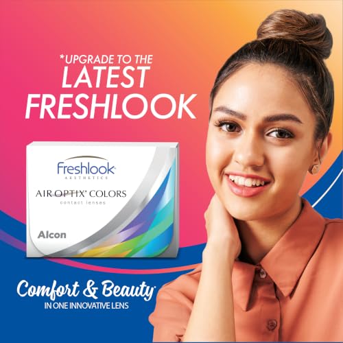Image of AirOptix Colors - Monthly Color Contact Lenses (-00.50, Brilliant Blue, Pack of 2) | From Alcon