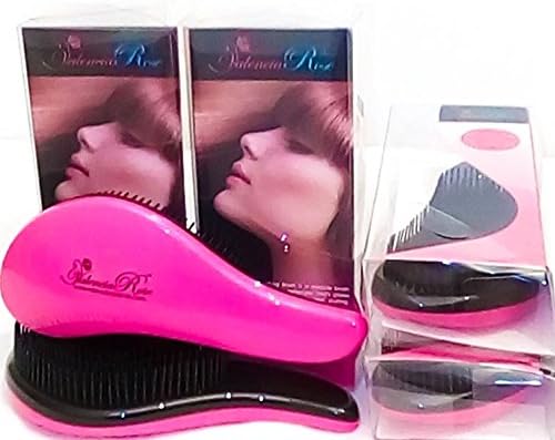 Valencia Rose Detangling Hair Brush - Detangler Brush Removes Tangles And Knots. Works For all types of hair Wet, Dry, Thick And Short Hair. Perfect Detangling Brush For Children (no more tears).