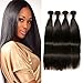 Produktbild Brazilian Bundles Straight Wave Extensions Echthaar Weavon 4 Bundles 100 Natural Virgin Remy Human Hair Extension Weave Weft 400g 22 24 26 28 Inches