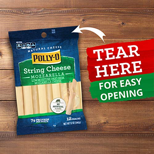 Polly-O String Cheese Mozzarella Cheese Snacks (12 ct Sticks)