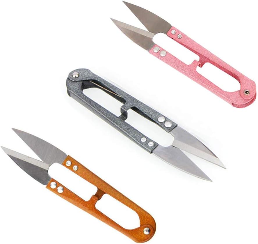 Ruwado 3 Pcs Thread Clippers Sewing Scissors 4.2 Inch Cutter Mini Snip Trimming Nipper Handheld Snippers Embroidery Clippers Sewing Scissors for Stitch Art Craft Project Tailor DIY Supplies