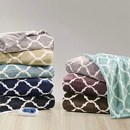 image for Beautyrest Plush Electric Throw Blanket – Secure Comfort Technology-