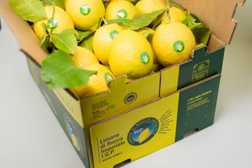Limoni di Rocca Imperiale IGP - Box da 8 KG - Buccia Edibile - Limoni freschi