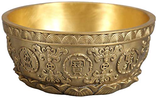 Dekorative Accessoires wohnaccessoires Dekoration wohnaccessoires Wohnzimmer büro Handwerk glücksschmuck schatzschale kann glück bringen (Farbe: Gold,