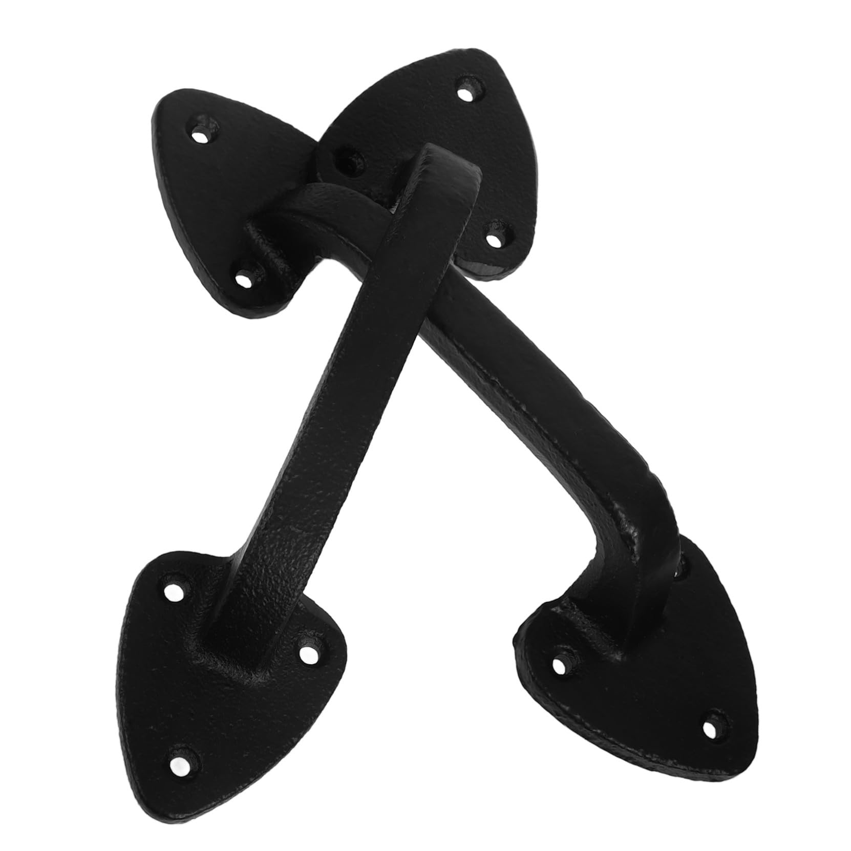 Poignée de porte de grange en fonte noire lot de 2 pour garage