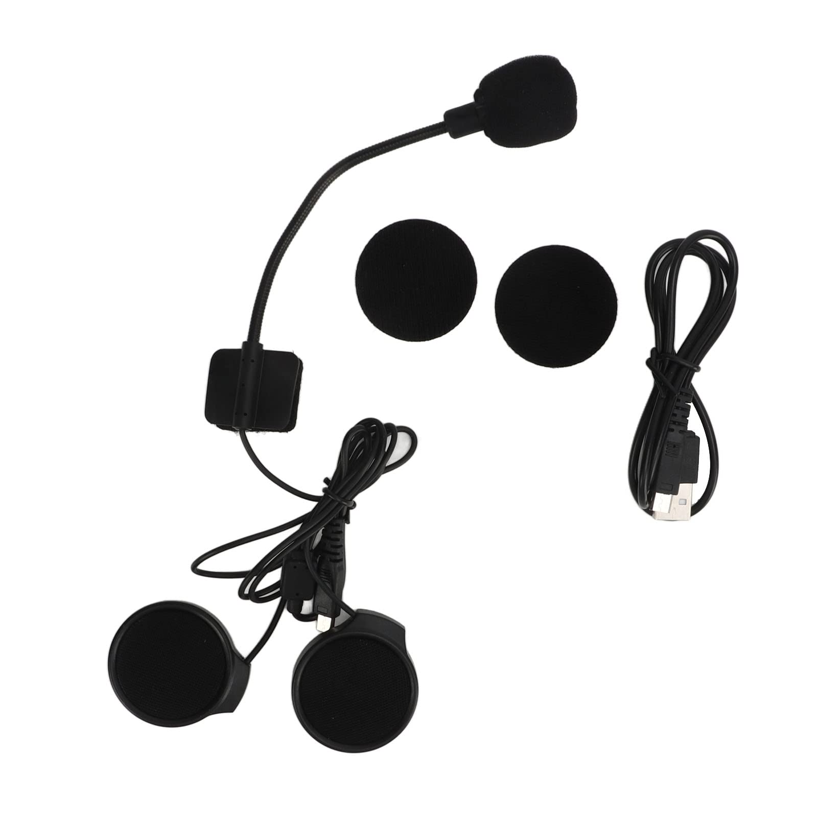 Auricolare BT5.0 per Moto, Microfono Integrato con Riduzione del Rumore, Segnale Stantio, Suono Stereo, Casco da Moto, Auricolare per attività all'aperto, Sport
