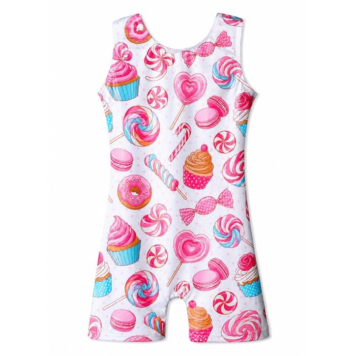HOZIY Gymnastics Leotards for Girls Unicorn Aurora Rainbow Mermaid Dinosaur Cupcake Sparkle Biketard Toddlers Kids Children
