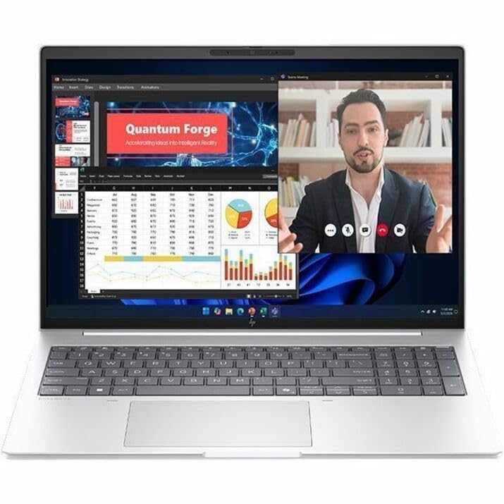 Image of HP EliteBook 8 Flip G2i 13.3 inch Touchscreen Convertible Copilot+ PC 2 in 1 Notebook - 5G - WUXGA - Intel Core Ultra 7 Series 3 365-32 GB - 512 GB SSD - English Keyboard - Glacier Silver - Intel Chip -