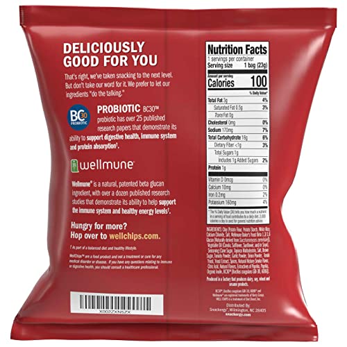Snackergy Potato Well Chips, Hickory Bbq, Gluten Free, Vegan, Probiotic & Immune Support (10Ct) #TOP3
