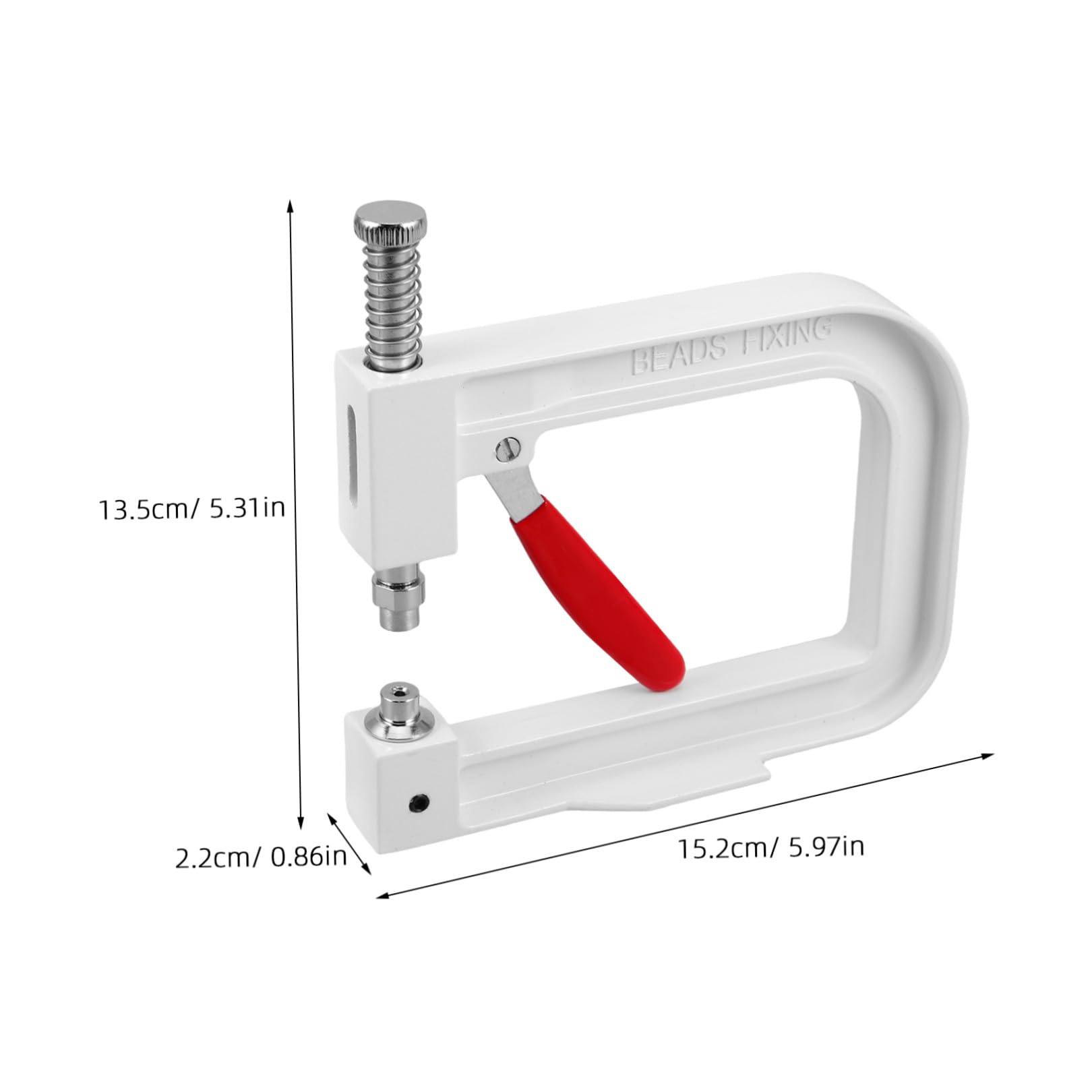 HOMSFOU Kit de Máquina para Colocar Perlas, Prensa Manual para Remachar Cuentas, Compacto y Portátil de Metal y Plástico para Joyería