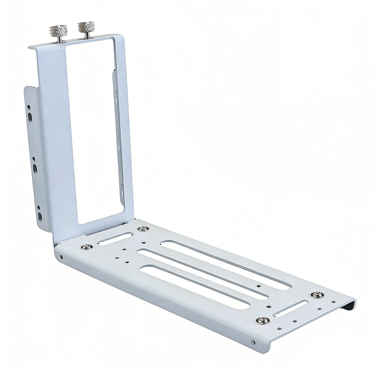 Soporte Vertical de Metal para GPU para Tarjetas gráficas en el chasis del Ordenador (Blanco)