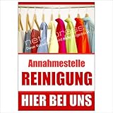 net-xpress Werbeposter Annahmestelle Reinigung A1 Werbeplakat Plakat Reinigung Annahme