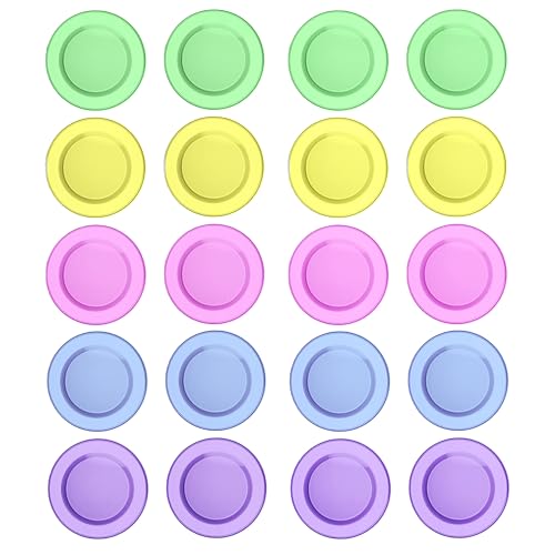Image of Eduway Multicolor Transparent Round Magnetic Buttons | Strong Office & Home Magnets | Fridge, Magnetic Whiteboard & Craft Use | Set of 20