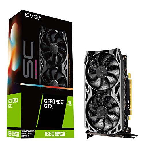 EVGA 06G-P4-1068-KR GeForce GTX 1660 Super Sc Ultra Gaming, 6GB GDDR6, Dual Fan, Metal Backplate (Renewed)