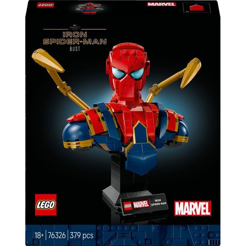 Lego 76326 Iron Spider-Man Busto, 76327 Iron Man MK4 y 30679 Venoms Moto