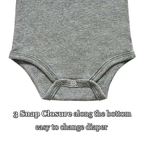 Baby Onsies 100% Cotton Short Sleeve Baby Bodysuits Solid Color Infant Bodysuits for Newborn Baby 3-Pack4