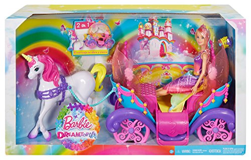 barbie dreamtopia rainbow cove carriage
