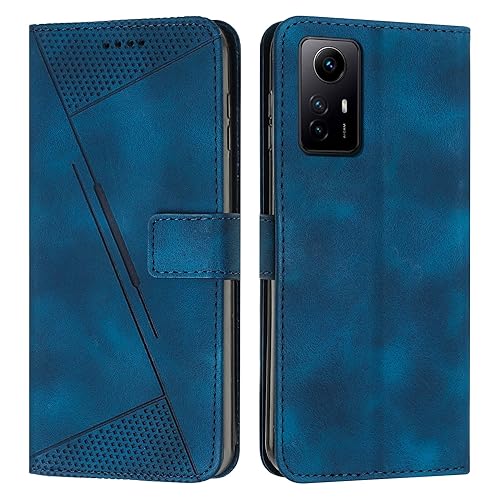 Étui portefeuille Xiaomi Redmi Note 12s bleu avec fente carte