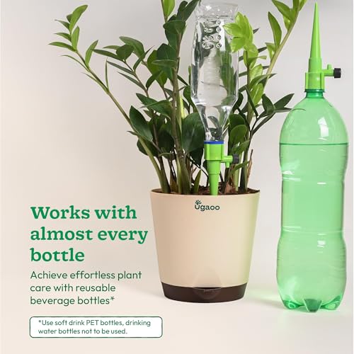 Image of UGAOO Self Watering Spikes for Plants Set of 12 | Automatic Water Spikes | Plant Auto Watering System | Water Dripper for Plants | Self Watering for Indoor Plants | Vacation Plant Waterer