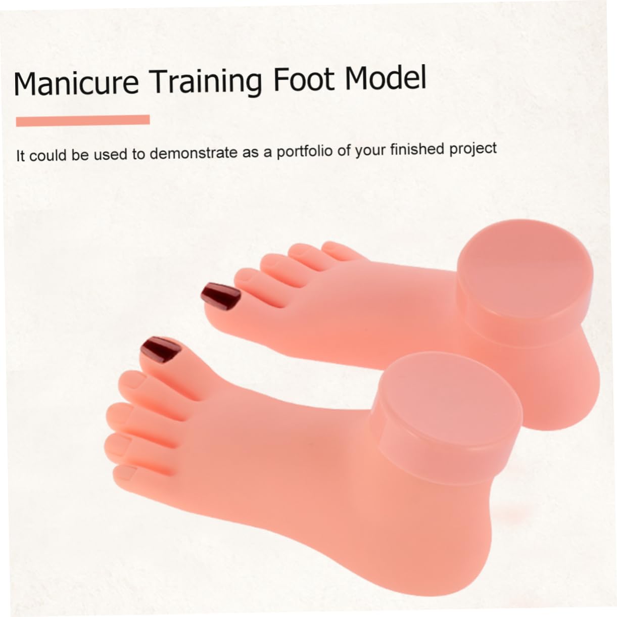 FRCOLOR Alta Elasticità 2 Pezzi per in Gel di Pratica Manicure Leggero Beige per Esercitazione Nail Art Donna e Ragazza