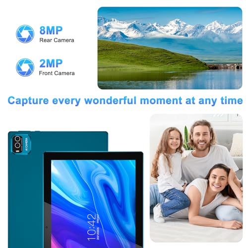 Image of 10 Inch Tablet Android Tablets 64GB 12GB RAM 10 inch Android Tablet Supports 1TB Expansion Dual Camera 6000mAh Long-lasting battery WiFi-6 Tableta 2 IN 1 Tablets with Bluetooth Mouse Case Stylus Keyboard