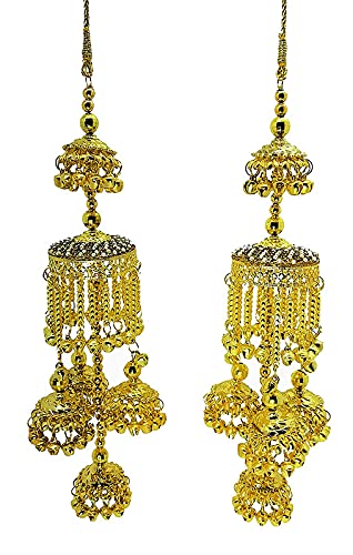MB Collections Beautiful Traditional Punjabi Golden Pearl Work Kalira/Kaleera/Kalera/Kalira Bridal Hand Hanging Kaleera Brides/Dulhan/Girls Traditional Wedding Jewellery [Kalira-1121], Yellow (B09C413K4D) Amazon Price History, Amazon Price Tracker