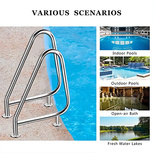 Barandal de acero inoxidable para piscina con diseño ergonómico miniatura 4