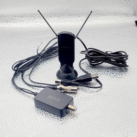 EULOCA Indoor TV Antenna with Amplifier, HD TV Digital VHF UHF Cover