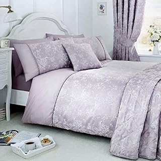 Serene - Jasmine - Easy Care Duvet Cover Set | Double Bed Size | Lavender Bedding