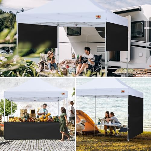 ABCCANOPY Half Walls for Pop Up Canopy Tent, 2 Packs, Black