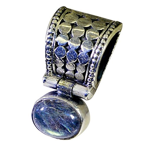 Pendentif Labradorite naturelle argent sterling 925 talisman astrologique de luxe