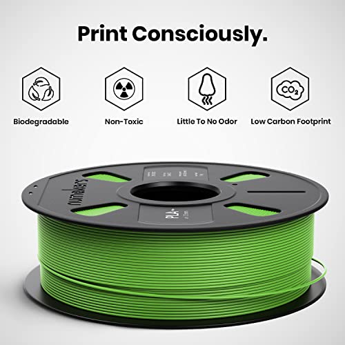 Image of NUMAKERS PLA+ 3D Printer Filament, 1.75mm, Dimensional Accuracy + /- 0.03 mm, 1 kg Spool (2.2 lbs), Compatible with Most FDM Printers (Grass Green)