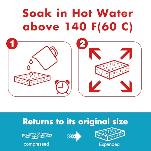 Image of 6 Pack Kitchen Scrubbing Sponges for Cleaning, Washable Dish Sponges, Reusable Non Scratch Scrubbing Pads, Sink Steel Wool Dishcloth, Wire Scouring Sponge for Cookware, Pots and Pans