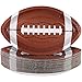 ADXCO 50 Pieces Football Shaped Disposable Paper Plates Football Party Plates Football Party Supplies for Football Theme Party Supplies Sports Game Birthday Decoration, 9.4 x 5.9 Inch