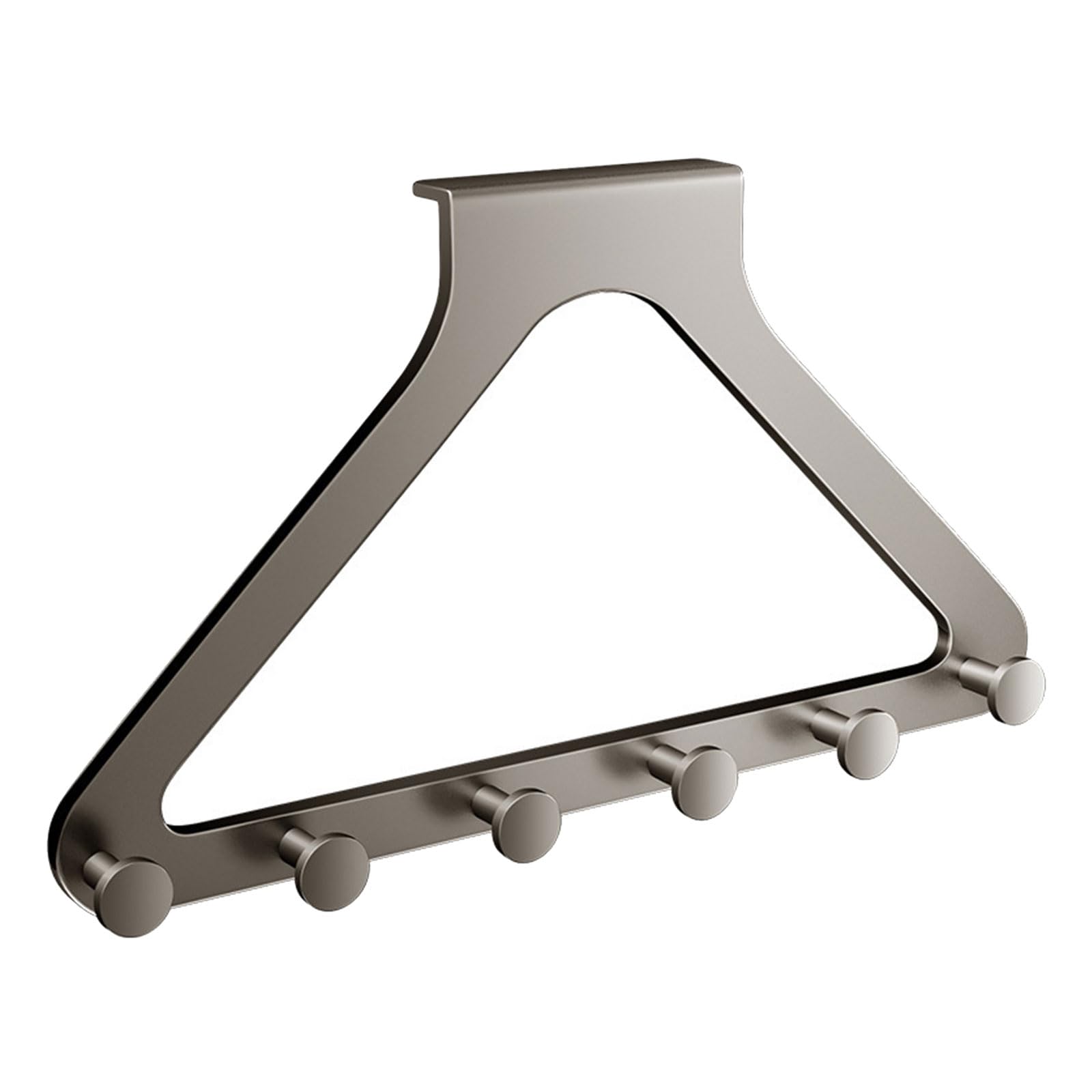 Msioytog Gray Strong Adhesive Backed Wall Hook Practical Carbon Steel Hangers For Coat Bags Keys Organizers Without Drilling Multipurpose Adhesive Hook