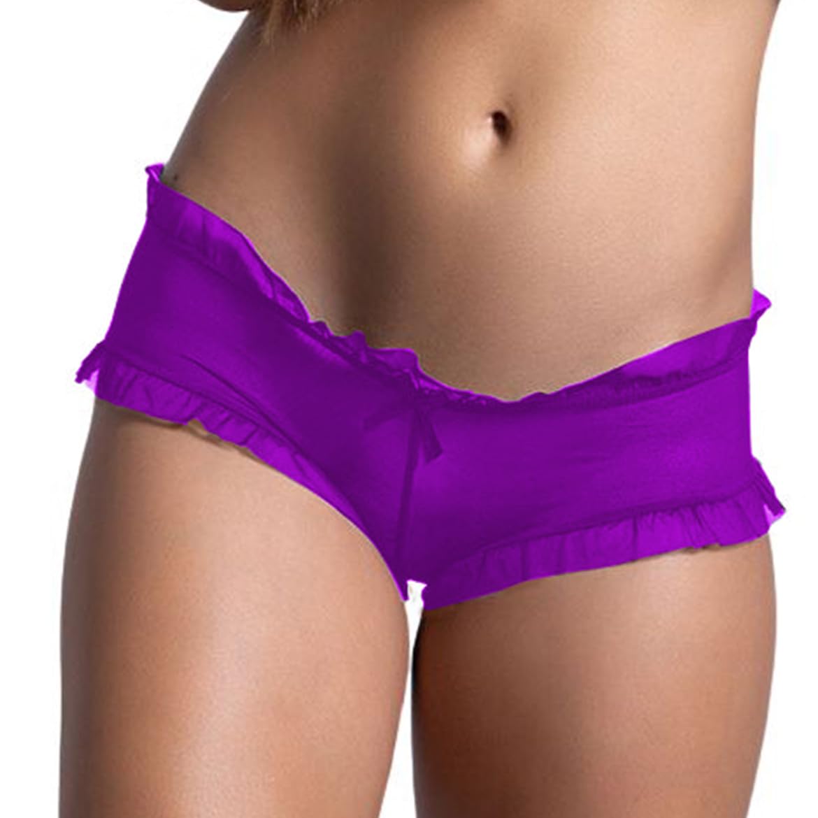 PinkZaar Women's Boyshorts Panty | Soft Lace Underwear | Free Size Fit to S/M/L | Stylish & Comfortable Purple-picture-10