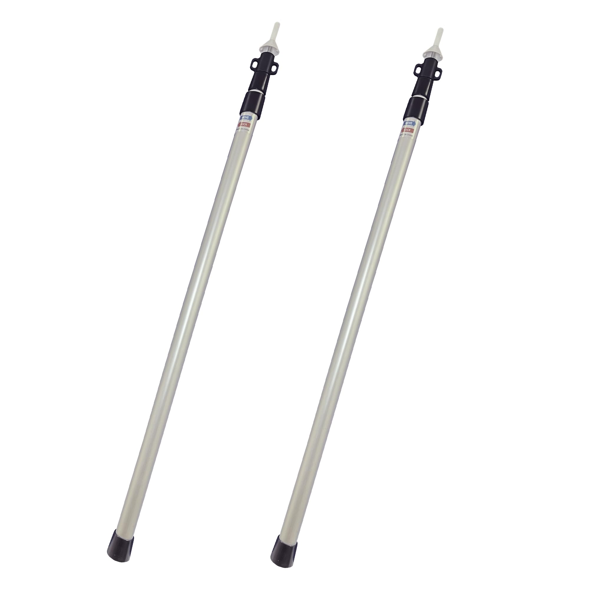 OLPRO 2 x Aluminium Telescopic Canopy Poles, 230cm tall, Adjustable height, Collapsible, Extendable, For tents, awnings, shades and shelters