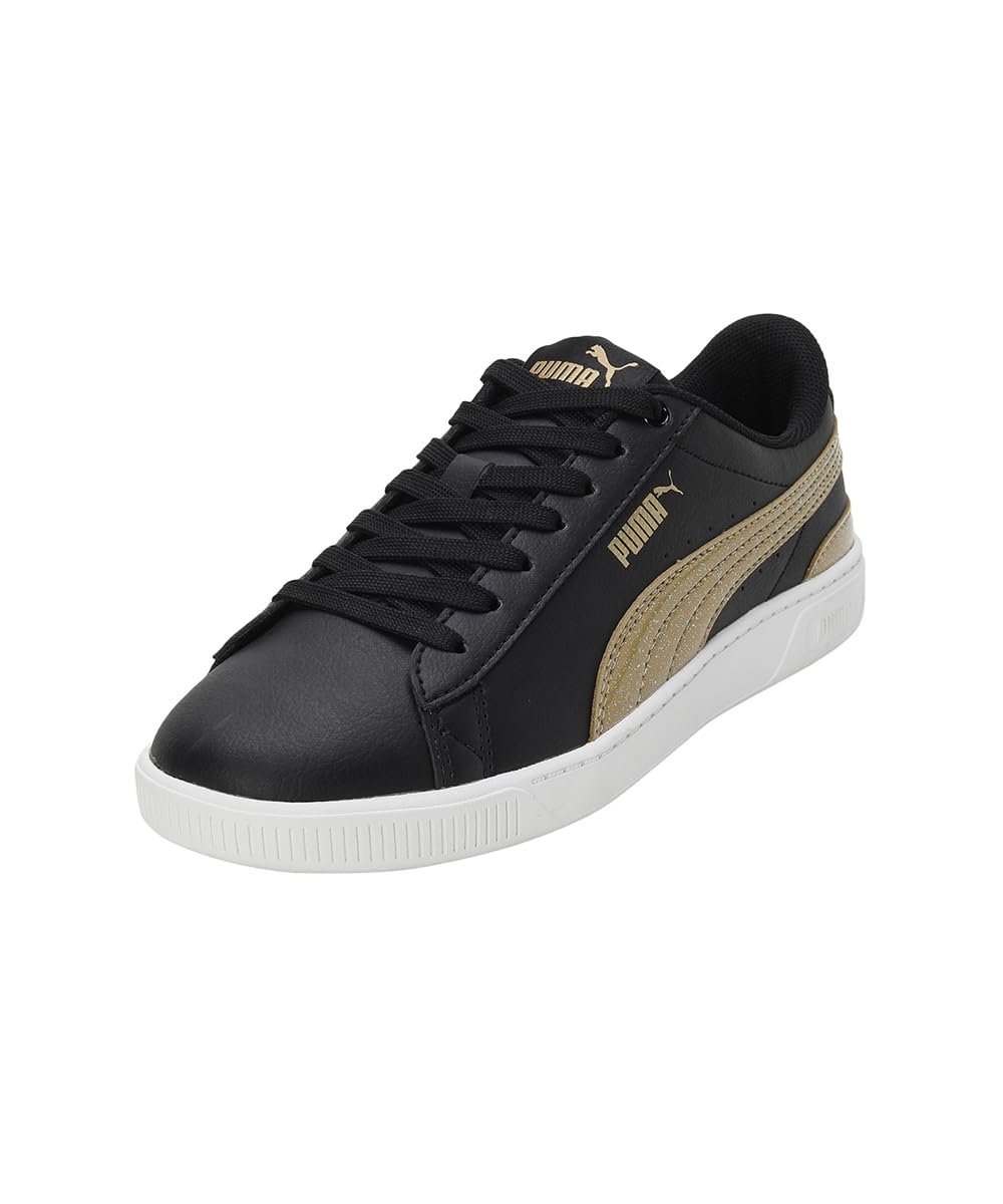 See full amazon price history chart for Puma Girls Vikky v3 Nova Jr Black-Gold-White Sneaker - 5 UK (39331901) Puma Girls Vikky v3 Nova Jr Black-Gold-White Sneaker - 5 UK (39331901) (B0CBQ39TG8) Amazon Price History, Amazon Price Tracker