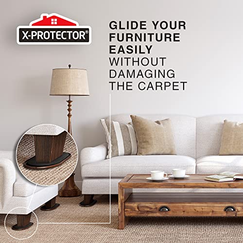 Furniture Sliders For Carpet X-Protector 4 Pcs 9 1/2" - The Best Heavy-Duty Moving Pads - Sliders For Furniture. Move Your Furniture Easily With Reusable Furniture Moving Sliders For Carpets! #TOP5