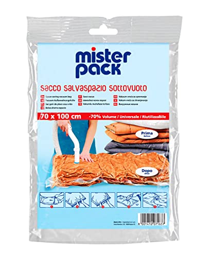 Mister Pack Sacco Salvaspazio Sottovuoto 70x100 Cm